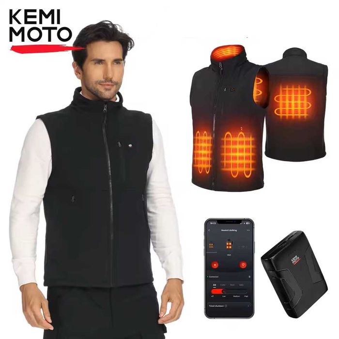Жилет з підігрівом KEMIMOTO з акумулятором 10000mAh та додатком