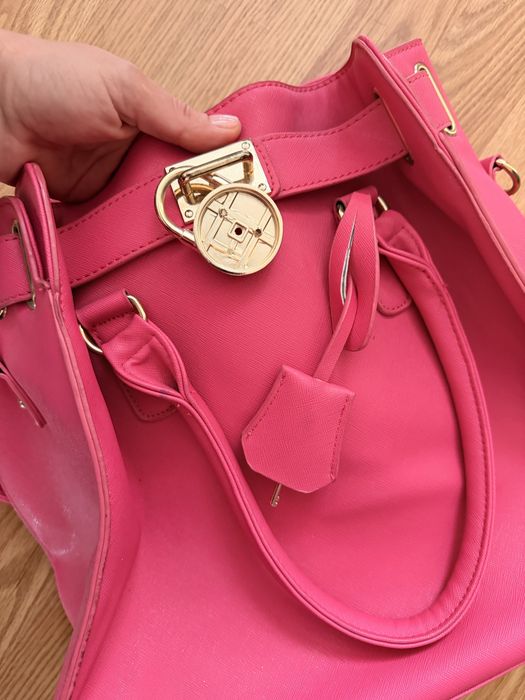 Яскрава жіноча сумка Michael Kors Hamilton (рожева / фуксія)