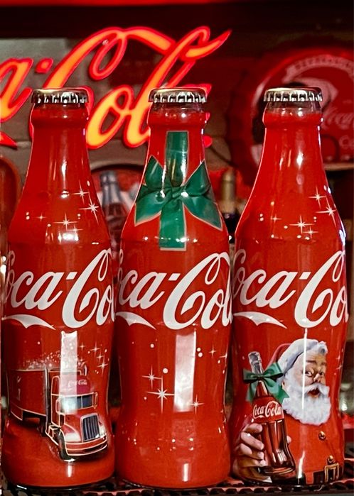 Set garrafas de Natal coca-cola