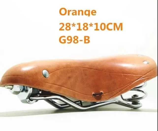 Siodełko rowerowe skórzane