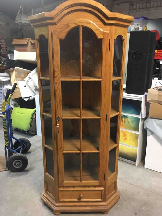 Witryna kredens dąb rustykalny