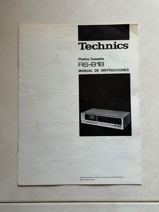 Technics RS-B18 – Deck de Cassete + Manual