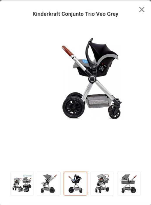 Carrinho Bebe Kinderkraft Veo 3 in 1