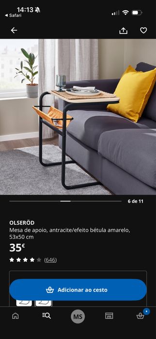 Mesa de apoio ikea nova