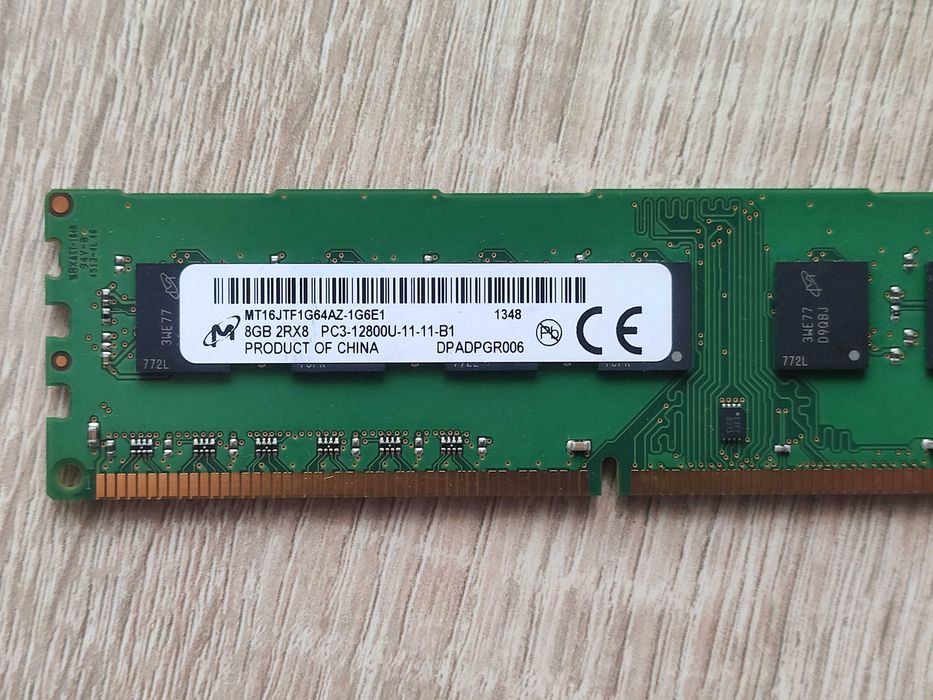 Pamięć RAM Micron MT16JTF1G64AZ-1G6E1 DDR3 8GB PC3-12800U 1600MHz