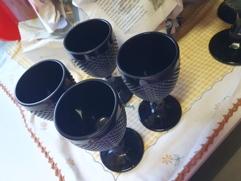 Copos Preto em vidro