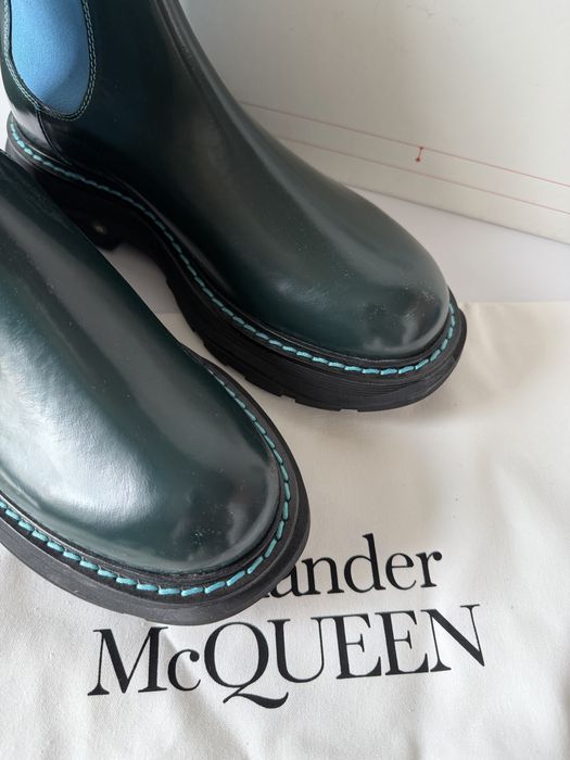 Оригінал сині зелені ботинки-челси Alexander McQueen, Італія