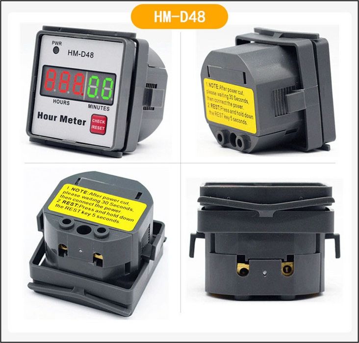 Счётчик моточасов HM-D48,  индикатор времени работы 220V. генератор