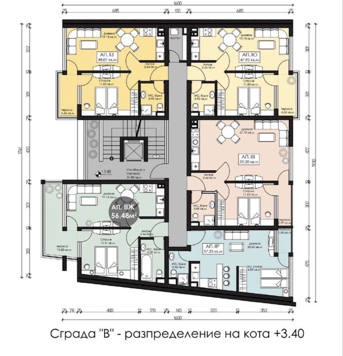 Продажа апартаментов Несебръ Болгария Mellia Florance 1450€ м2