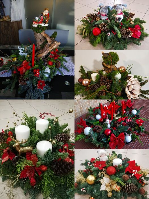 Coroas e centros de mesa Natal