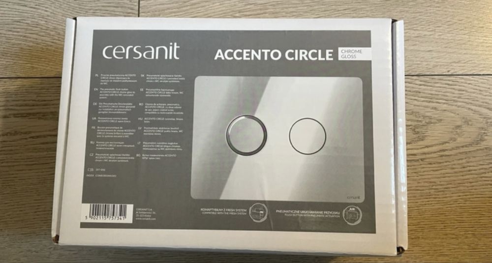 Cersanit Accento circle przycisk do WC chrom błysk