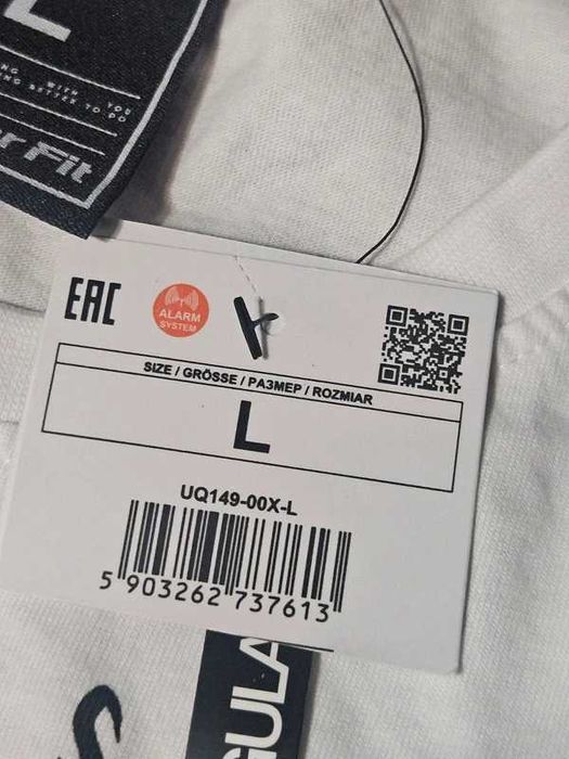 T shirt Cropp Gangsta Claus bialy swiateczny nowy L bawelna