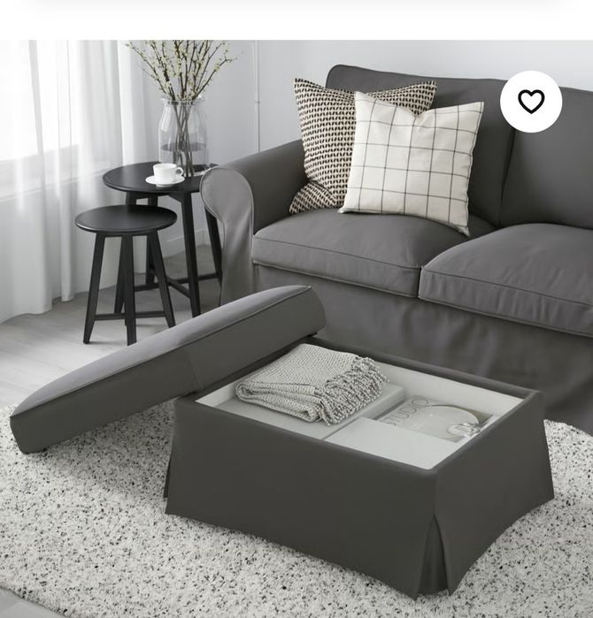 Sofa Ikea ektorp 3-osobowa + puf