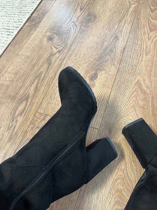 Сапоги з натуральної замші , жодних дефектів