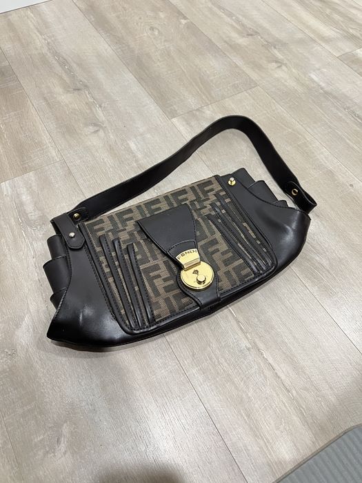 Torebka eko skora canvas brazowa przypomina fendi replika