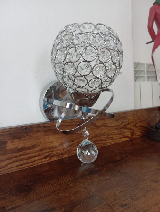 Nowoczesny kryształowy kinkiet ścienny