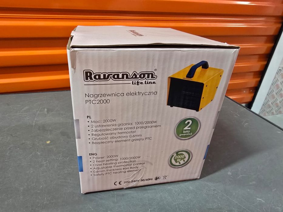 Nagrzewnica elektryczna 2000W Ravanson PTC2000