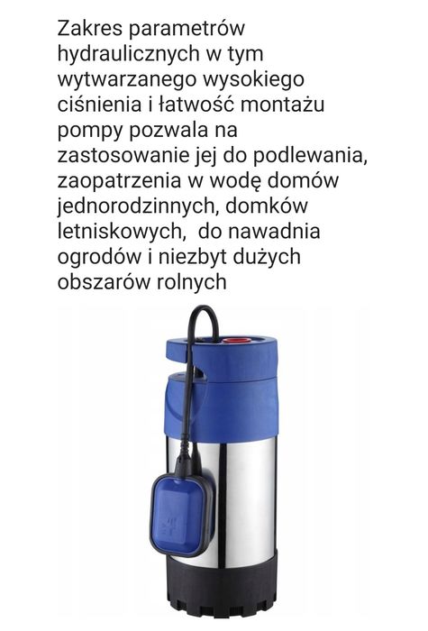 POMPA zatapialna do wody do studni 23OV SOLIDNA WYDAJNA OMNI