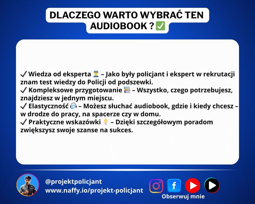 Test wiedzy do Policji - Odpowiedzi na pytania - AUDIOBOOK - 2026
