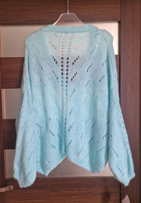 Sweterek damski ażurowy zapinany Nowy Uni