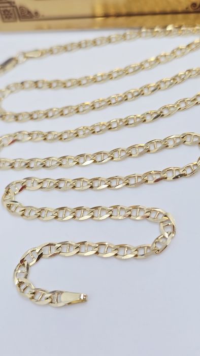 Złoty łańcuszek splot Gucci próba 585 14k