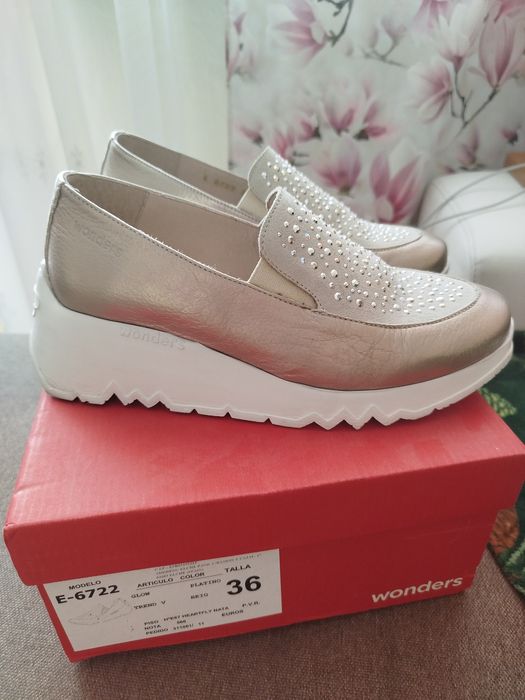 Wonders r 36 skóra naturalna, sneakersy półbuty loafersy mokasyny