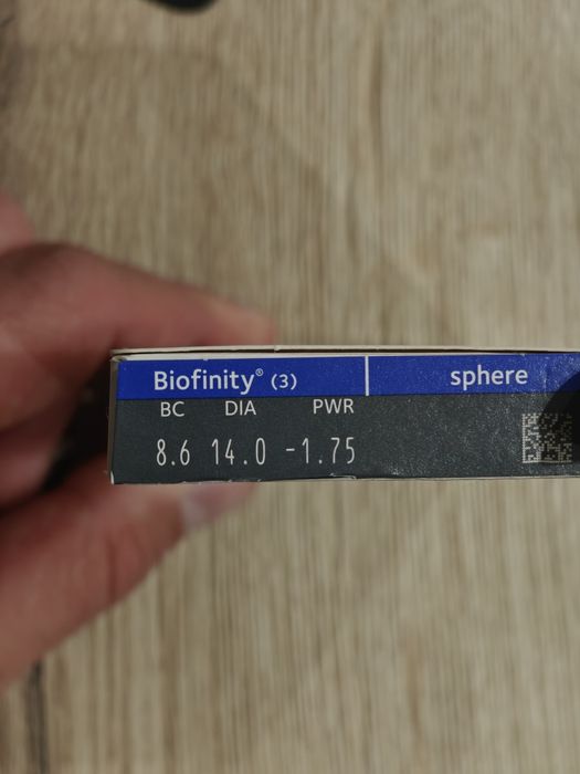 Soczewki Biofınity 3 szt. moc -1,75 BC 8,6