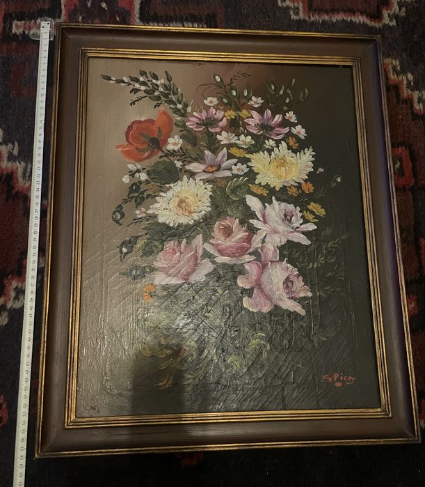 3 Quadros antigos com molduras em madeira