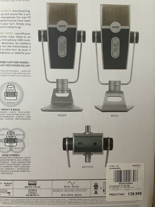 Microfone USB multimodal AKG Lyra