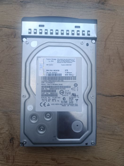 Dysk twardy SAS 3tb 7200rpm