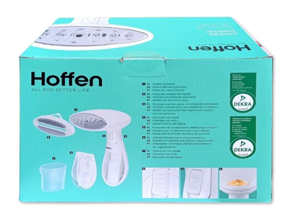 Składana parownica do ubrań Hoffen - 1200W - Biała