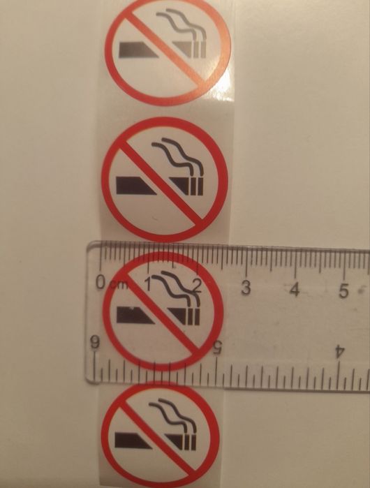 Naklejki zakaz palenia. 10 sztuk
