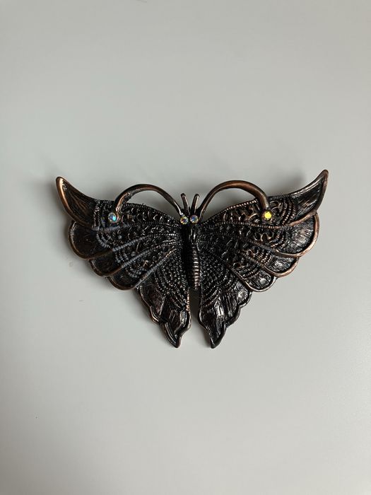 Broszka brązowa motyl