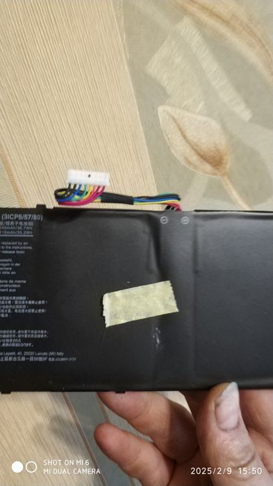 Аккумулятор ноутбука acer es1 523 AC14B18J (3ICP5/57/80) 3115mAh 11.31