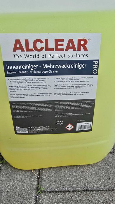 ALCLEAR profesjonalny środek do czyszczenia wnętrz samochodów