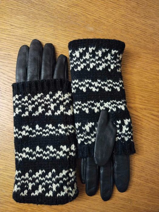 рукавички шкіряні подвійні  жіночі