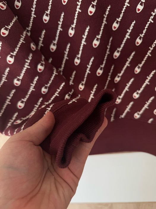 Bluza Champion S reverse wave 00s monogram spellout crewneck vintage