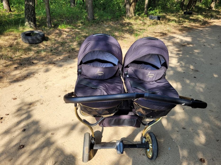 Wózek blizniaczy Junama Diamond 3w1