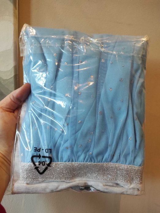 Sukienka Kraina lodu siostry Elsa Anna z tiulem brokat rozmiar 128