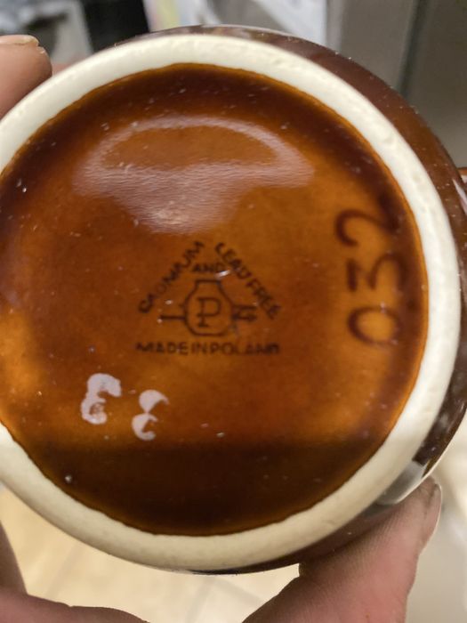 Bulionówki porcelit Pruszków nostalgia z zielonym paskiem