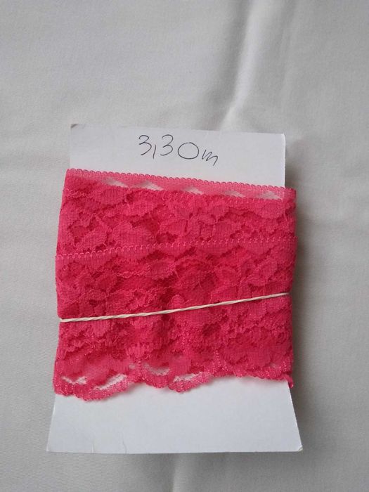 Koronka ozdobna 60mm ciemny różowy 3,3 m