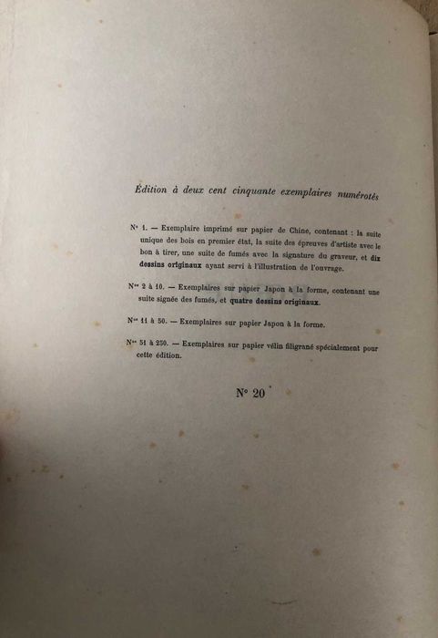 1.ª EDIÇÃO NUMERADA (N.º 20). Léon Hennique/Jeanniot - "Poeuf". 1899