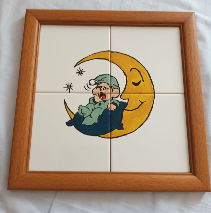 Quadro pintado em azulejo