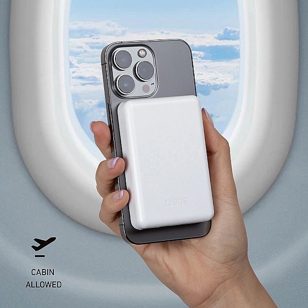 Powerbank SBS TEBB5000MAG1CW 5000 mAh USB-C, kompatybilny z MagSafe -