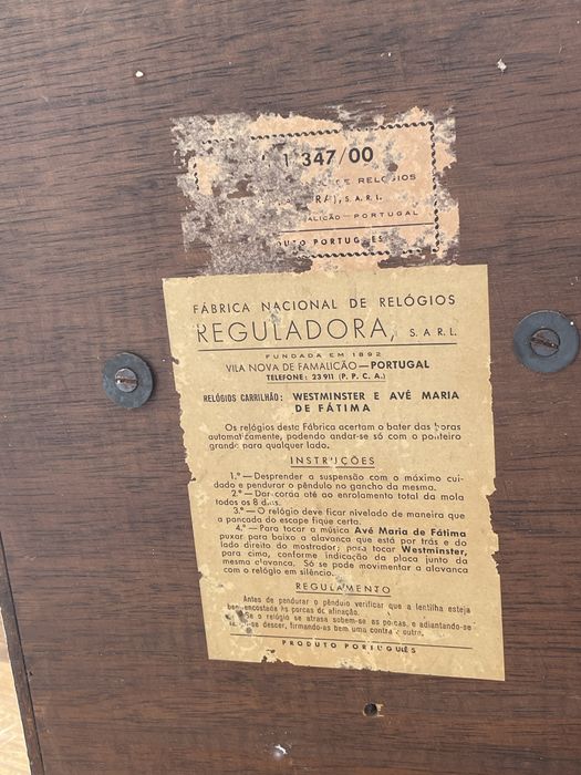 Relógio de parede (Reguladora)