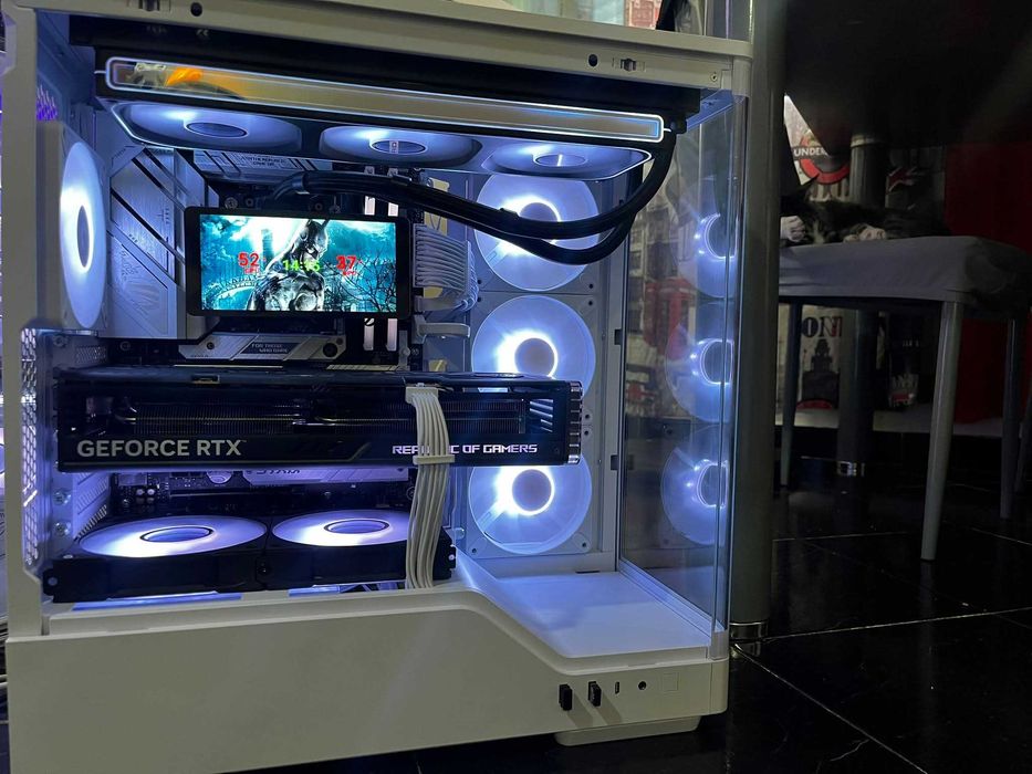 pc gaming TUDO NOVO COM FACTURA  rtx 4070tiSTRIX OC EDITION ryzen 7 9800x3d b650 rogstrix wifi ram16gb.dd5 com monitor 2k