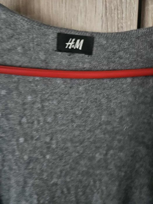 Sweterek szary kardigan H&M z ozdobnymi oczkami błyszczącymi