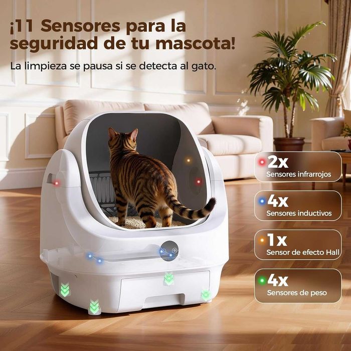 Caixa de Areia Automática para Gatos