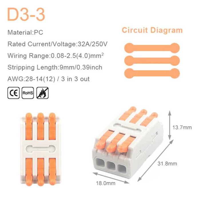 набір клем швидкого монтажу