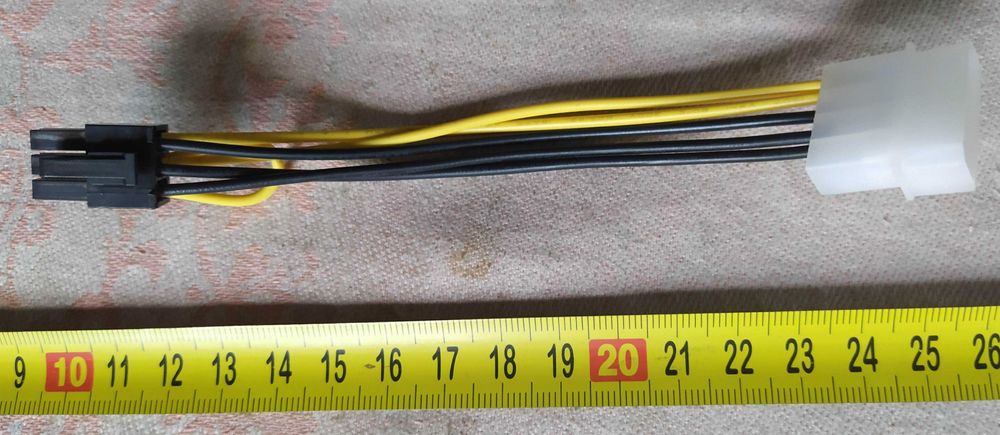 50/70 см модульний кабель живлення відеокарт 6 pin на 6+2 (8) якісний